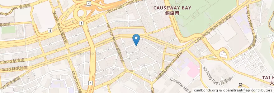 Mapa de ubicacion de 屈臣氏 Watsons en Chine, Guangdong, Hong Kong, Île De Hong Kong, Nouveaux Territoires, 灣仔區 Wan Chai District.
