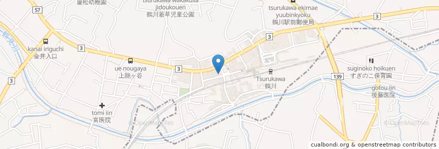 Mapa de ubicacion de きらぼし銀行 en Japon, Tokyo, 町田市.