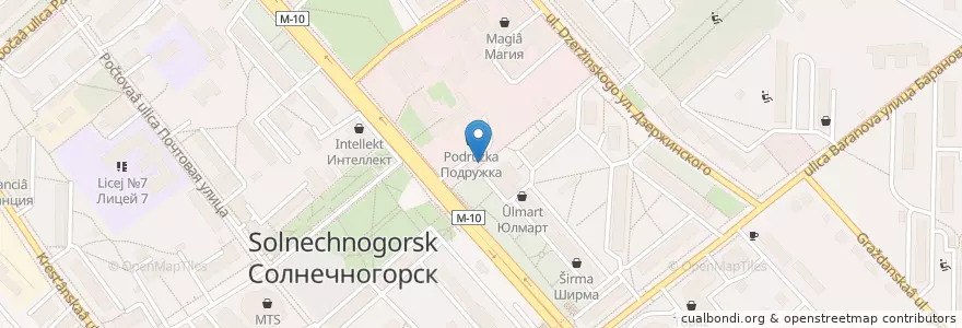 Mapa de ubicacion de Шаурмастер en Rusland, Centraal Federaal District, Oblast Moskou, Городской Округ Солнечногорск.