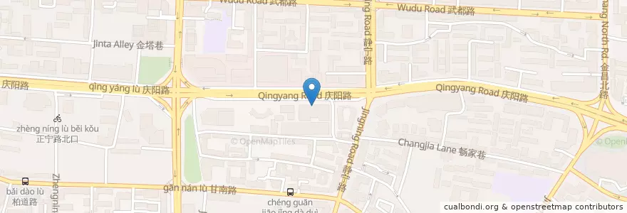 Mapa de ubicacion de 麦当劳 en Cina, Gansu, 兰州市 (Lanzhou), 城关区, 酒泉路街道.