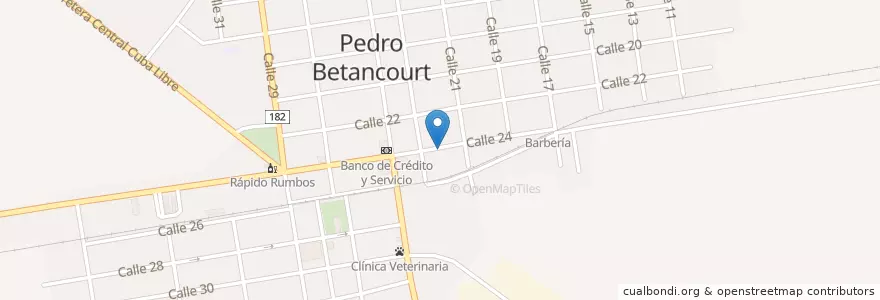 Mapa de ubicacion de Teatro Cuba en キューバ, Matanzas, Pedro Betancourt.