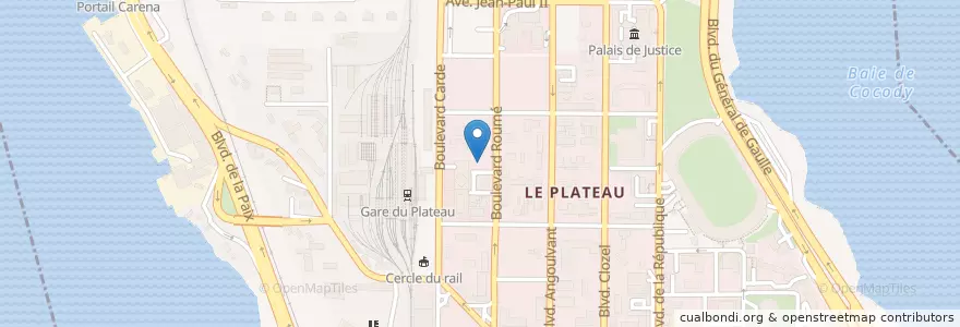 Mapa de ubicacion de Chez Aninie en 科特迪瓦, 阿比让, Le Plateau.