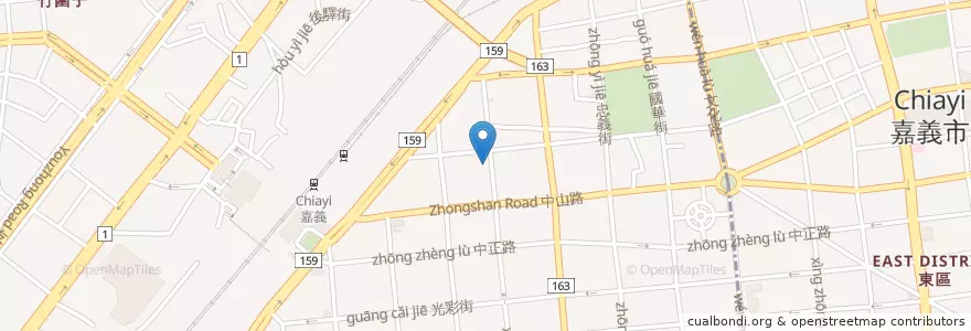 Mapa de ubicacion de 吃寶專業便當 en تايوان, مقاطعة تايوان, شيا يي, مقاطعة شياي, 西區.