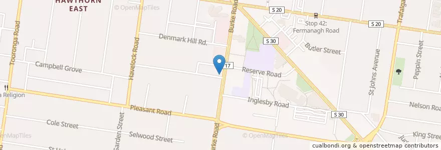 Mapa de ubicacion de Little learners early childhood centre en Australien, Victoria, City Of Boroondara.