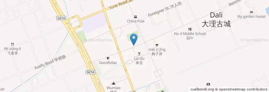 Mapa de ubicacion de Tang Cafe en China, Yunnan, 大理白族自治州, 大理市.