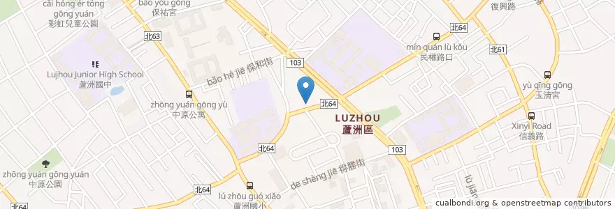 Mapa de ubicacion de 文德公 en تايوان, تايبيه الجديدة, 蘆洲區.