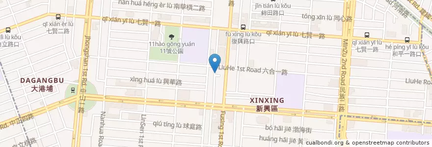 Mapa de ubicacion de 17號西班牙餐酒館 en Taiwan, Kaohsiung, Distretto Di Xinxing.