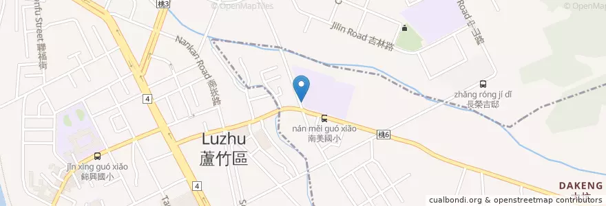 Mapa de ubicacion de 南美國小 en 臺灣, 桃園市, 龜山區.