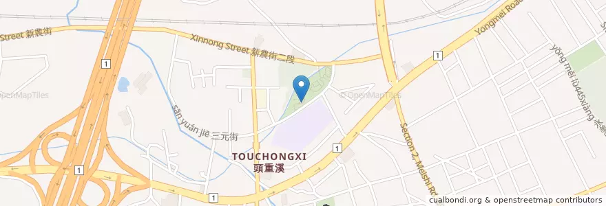 Mapa de ubicacion de 頭重溪公園 en Тайвань, Таоюань, Янмэй.