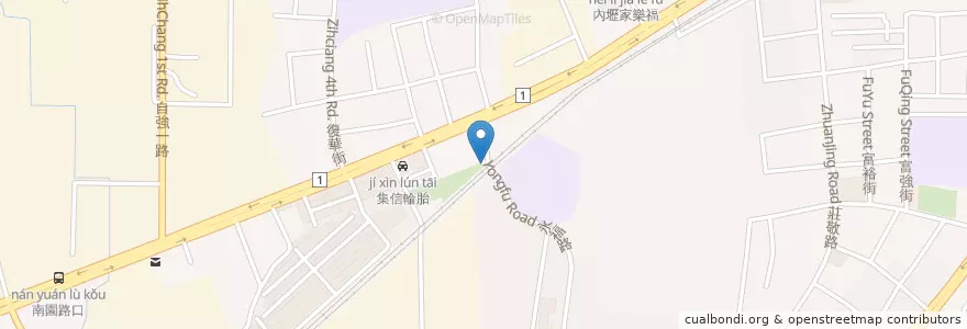 Mapa de ubicacion de 中鑄公園 en 臺灣, 桃園市, 中壢區.