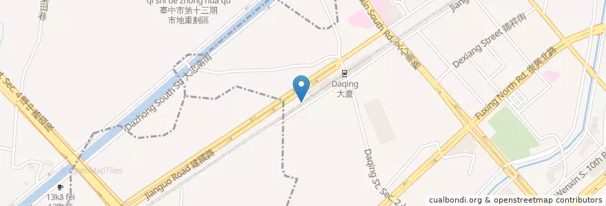 Mapa de ubicacion de 大慶火車站 en تایوان, تایچونگ.