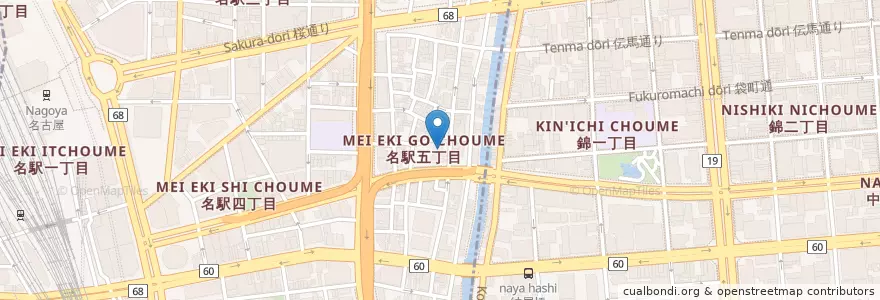 Mapa de ubicacion de 浄信寺 en Japan, Präfektur Aichi, 名古屋市, 中村区.