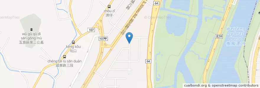 Mapa de ubicacion de 芳洲八路 en تايوان, تايبيه الجديدة, 五股區.