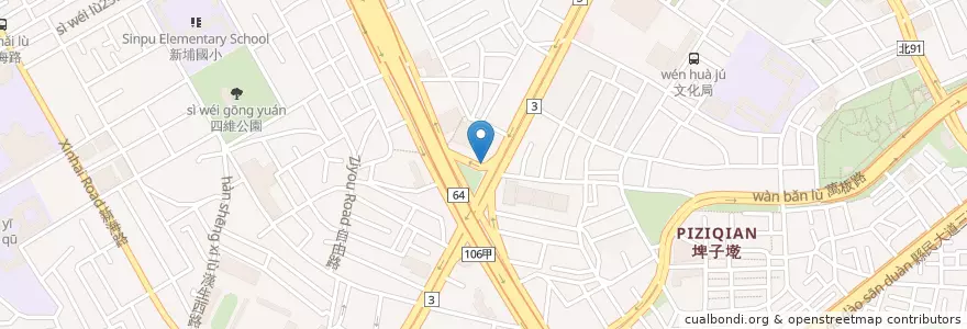 Mapa de ubicacion de 捷運新埔站(5號出口) en Tayvan, 新北市, 板橋區.