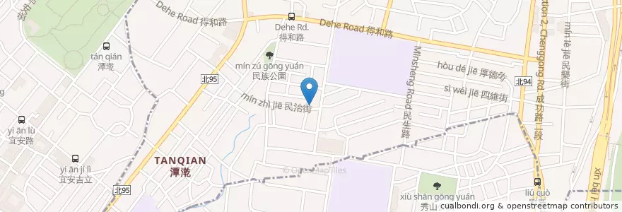 Mapa de ubicacion de 民權社區活動中心 en تايوان, تايبيه الجديدة, 永和區.
