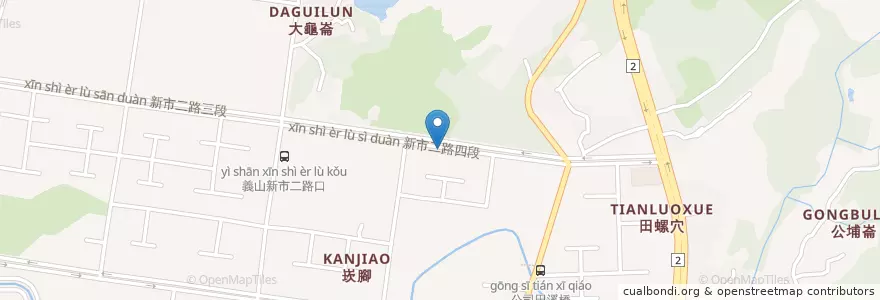 Mapa de ubicacion de 新市二路四段 en Taiwan, Nuova Taipei, Distretto Di Tamsui.