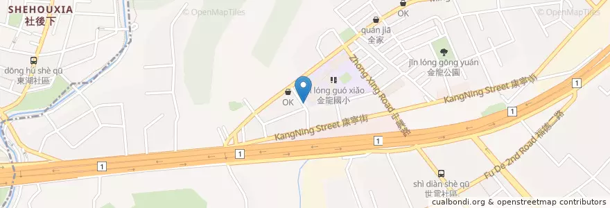 Mapa de ubicacion de 康寧街307巷 en Taiwan, Neu-Taipeh, Xizhi.