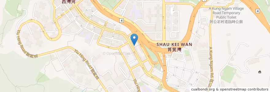 Mapa de ubicacion de 皇子印度餐廳 Ashoka Indian Restaurant en Çin, Guangdong, Hong Kong, Hong Kong Adası, Yeni Bölgeler, 東區 Eastern District.