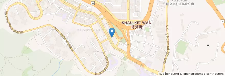 Mapa de ubicacion de 筲箕灣牙科及植齒中心 Shau Kei Wan Dental and Implant Centre en Çin, Guangdong, Hong Kong, Hong Kong Adası, Yeni Bölgeler, 東區 Eastern District.