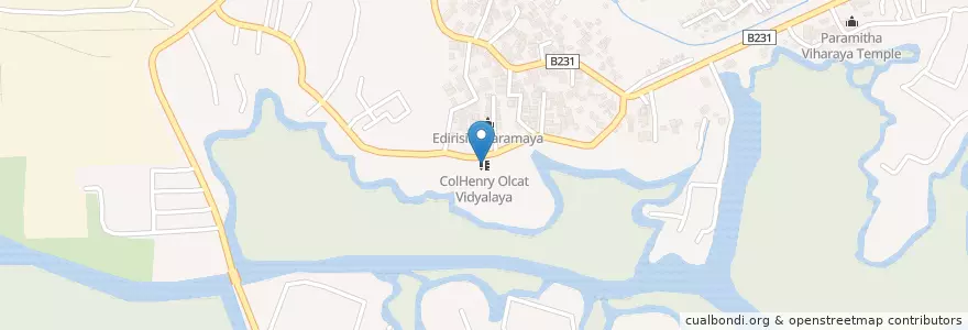 Mapa de ubicacion de ColHenry Olcat Vidyalaya en Sri Lanka, බස්නාහිර පළාත, Distrikt Colombo.
