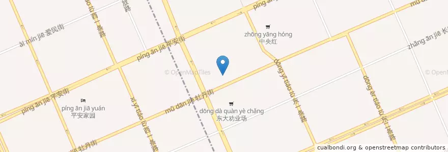 Mapa de ubicacion de 麦当劳 en 中国, 黑龙江省, 牡丹江市, 东安区, 新安街道.