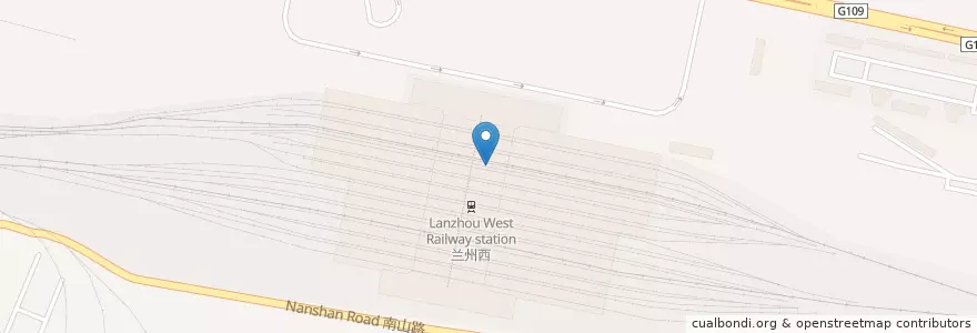 Mapa de ubicacion de 德克士 en Китай, Ганьсу, Ланьчжоу, 七里河区, 西站街道.