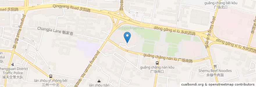 Mapa de ubicacion de 德克士 en چین, گانسو, لانژو, 城关区, 皋兰路街道.