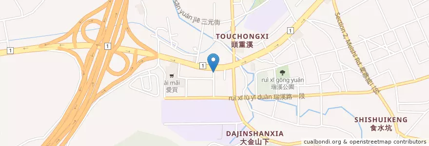 Mapa de ubicacion de 85度C en 臺灣, 桃園市, 楊梅區.