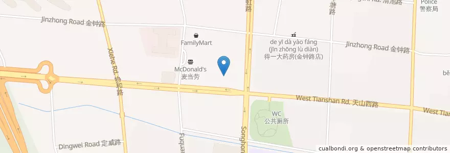Mapa de ubicacion de 四海幼龙 en China, Shanghái, Changning.