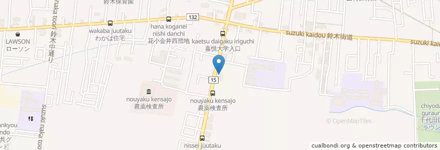 Mapa de ubicacion de ととやみち en Japonya, 東京都, 小平市.
