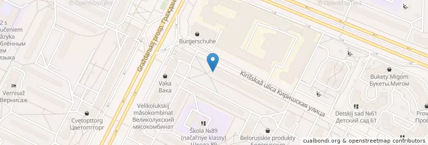 Mapa de ubicacion de Столички en Russland, Föderationskreis Nordwest, Oblast Leningrad, Sankt Petersburg, Калининский Район, Округ № 21.