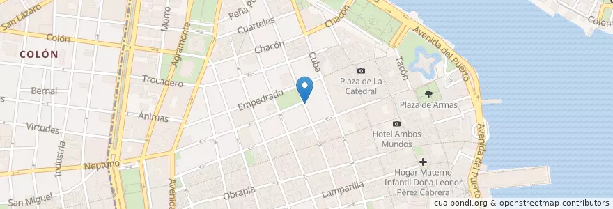 Mapa de ubicacion de Jama en كوبا, La Habana, La Habana Vieja.