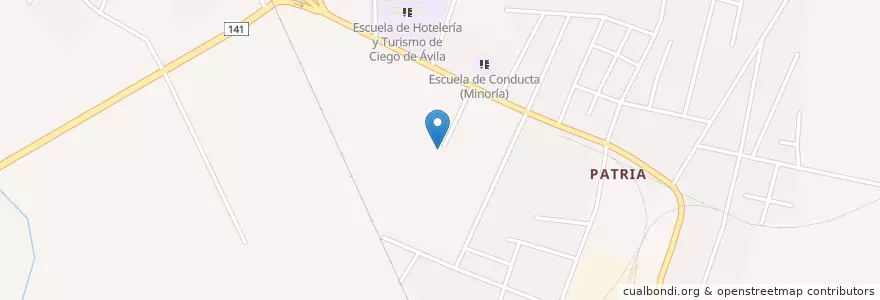 Mapa de ubicacion de Politécnico Frank País en Cuba, Ciego De Avila, Morón, Ciudad De Morón.