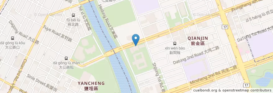 Mapa de ubicacion de 前金育兒資源中心 en Taiwán, Kaohsiung, 前金區.