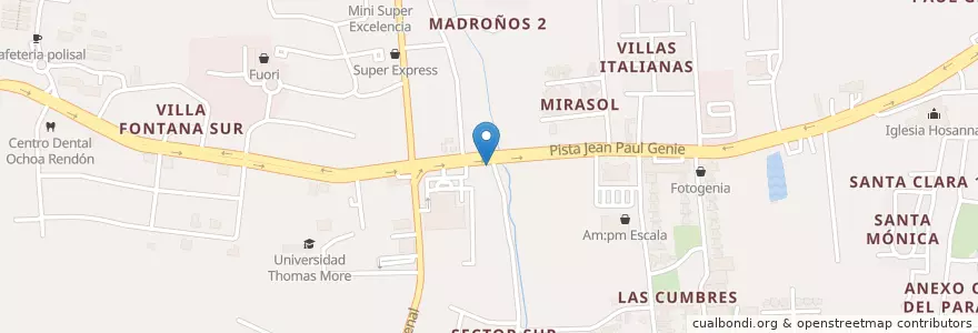 Mapa de ubicacion de Parada de Caponeras en ニカラグア, マナグア県, Managua (Municipio).
