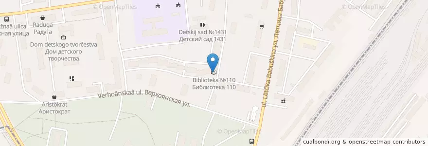 Mapa de ubicacion de Библиотека №110 en Russland, Föderationskreis Zentralrussland, Moskau, Nordöstlicher Verwaltungsbezirk, Бабушкинский Район.