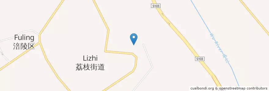 Mapa de ubicacion de 敦仁街道 en 中国, 重庆市, 涪陵区, 原地级涪陵市范围, 敦仁街道.