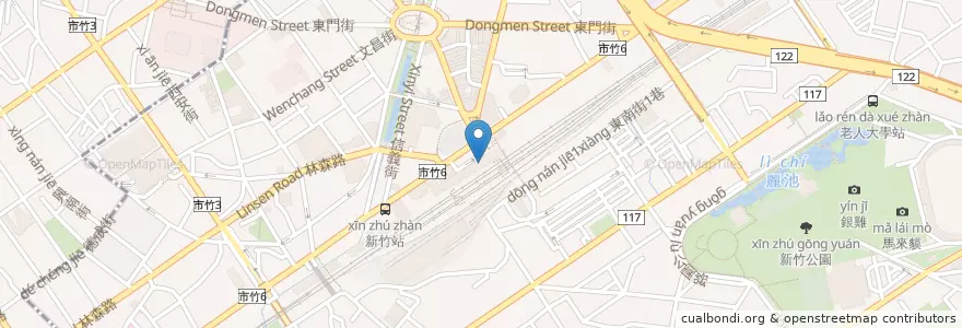 Mapa de ubicacion de 爭鮮外帶 en Taïwan, Province De Taïwan, Hsinchu, 東區.