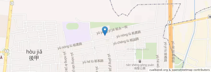 Mapa de ubicacion de 麥當勞 en 타이완, 타이난 시, 둥구.