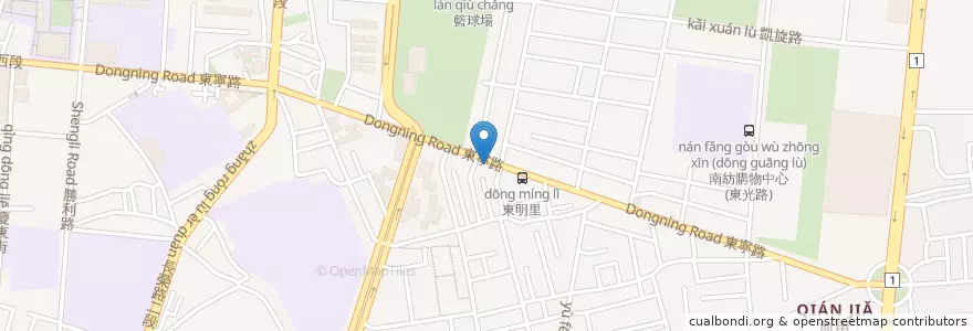 Mapa de ubicacion de 拿坡里 en Taiwan, Tainan, 東區.