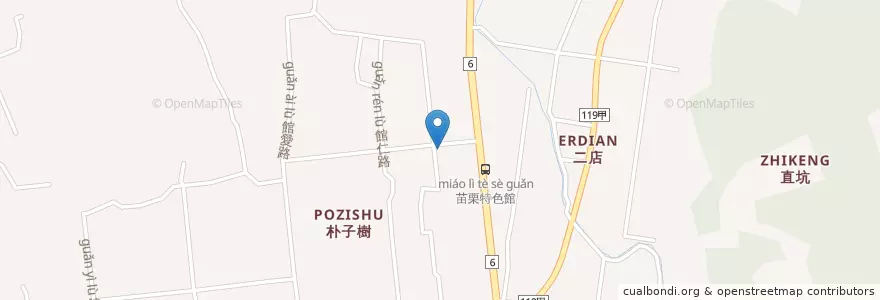 Mapa de ubicacion de 荷塘居餐坊 en Taiwan, Taiwan Province, Miaoli County, Gongguan.