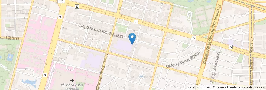 Mapa de ubicacion de 紅番茄 en 臺灣, 新北市, 臺北市, 中正區.