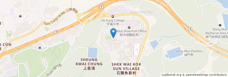 Mapa de ubicacion de 梨木樹浸信會閱覽室 Lei Muk Shue Baptist Church Study Centre en China, Provincia De Cantón, Hong Kong, Nuevos Territorios, 荃灣區 Tsuen Wan District.