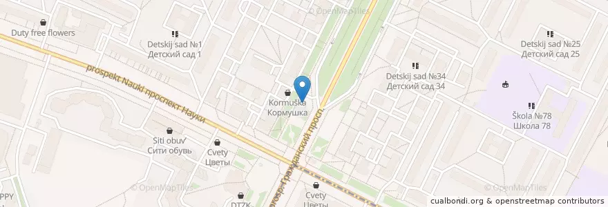 Mapa de ubicacion de Чайхана Самарканд en Rusland, Северо-Западный Федеральный Округ, Oblast Leningrad, Sint-Petersburg, Калининский Район, Округ Академическое.