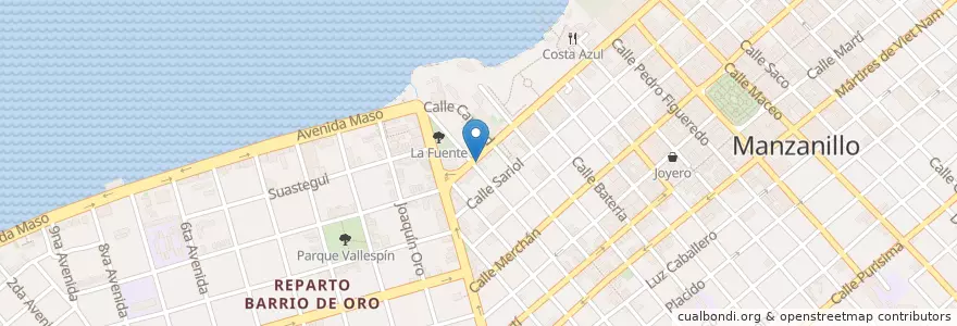 Mapa de ubicacion de Bar Daiquiri en キューバ, Granma, Manzanillo, Ciudad De Manzanillo.