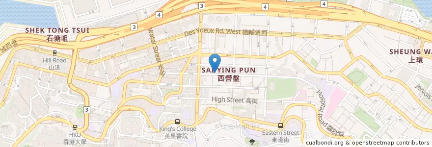 Mapa de ubicacion de 潮州風味酒家 Chou Chow Taste Restaurant en Çin, Guangdong, Hong Kong, Hong Kong Adası, Yeni Bölgeler, 中西區 Central And Western District.