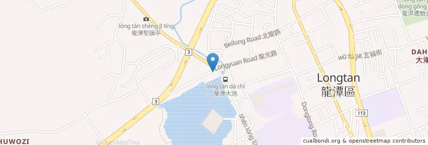 Mapa de ubicacion de 麻豆子健康湯鍋 en تایوان, 桃園市, 龍潭區.
