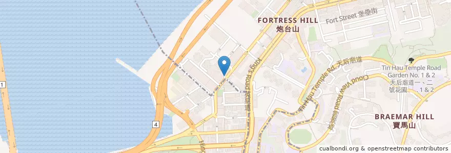 Mapa de ubicacion de 金鑽名軒 Golden Diamond Cuisine en 中国, 広東省, 香港, 香港島, 新界, 灣仔區 Wan Chai District.