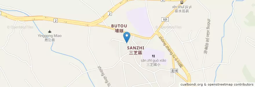 Mapa de ubicacion de 理想牙醫診所 en Taiwan, 新北市, 三芝區.