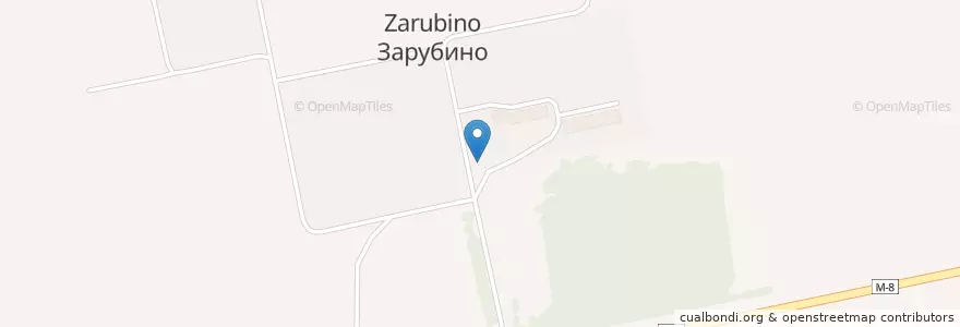 Mapa de ubicacion de Конечная п.Зарубино en Rusland, Centraal Federaal District, Oblast Kostroma, Костромской Район, Бакшеевское Сельское Поселение.
